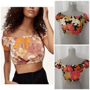 ARITZIA Wilfred Floral Crop Top Size XS
